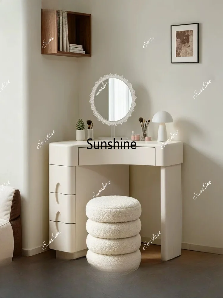 Small modern simple bedroom makeup table chest integrated