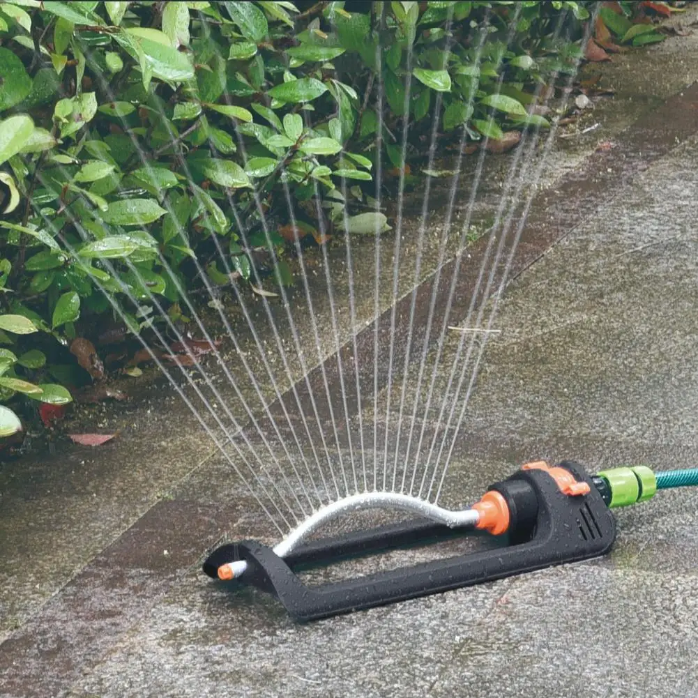 

Automatic Oscillating Lawn Sprinkler Aluminum Alloy Water Sprayer 19 Hole 4 Modes Irrigation Sprinkler For Garden Farm