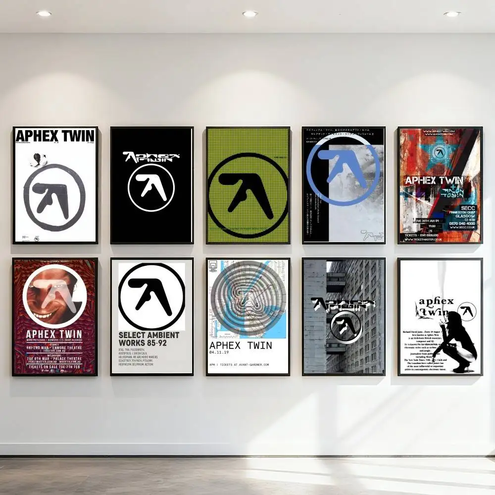 حار DJ A-Aphex T-Twin ألبوم رائع المشارك ذاتية اللصق الفن ورق مقاوم للماء ملصق مقهى بار غرفة جدار ديكور