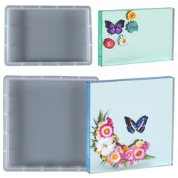 DIY Crystal Silicone Mold Rectangular Square Photo Frame Table Ornament Decoration Silicone Mould For Resin Jewelry Making
