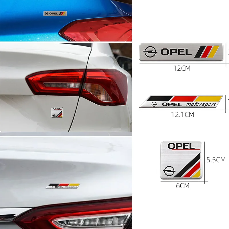 1pcs Aluminum car badge stickers can be freely pasted on the car body For Opel Insignia Astra Antara Meriva Zafira H G Corsa