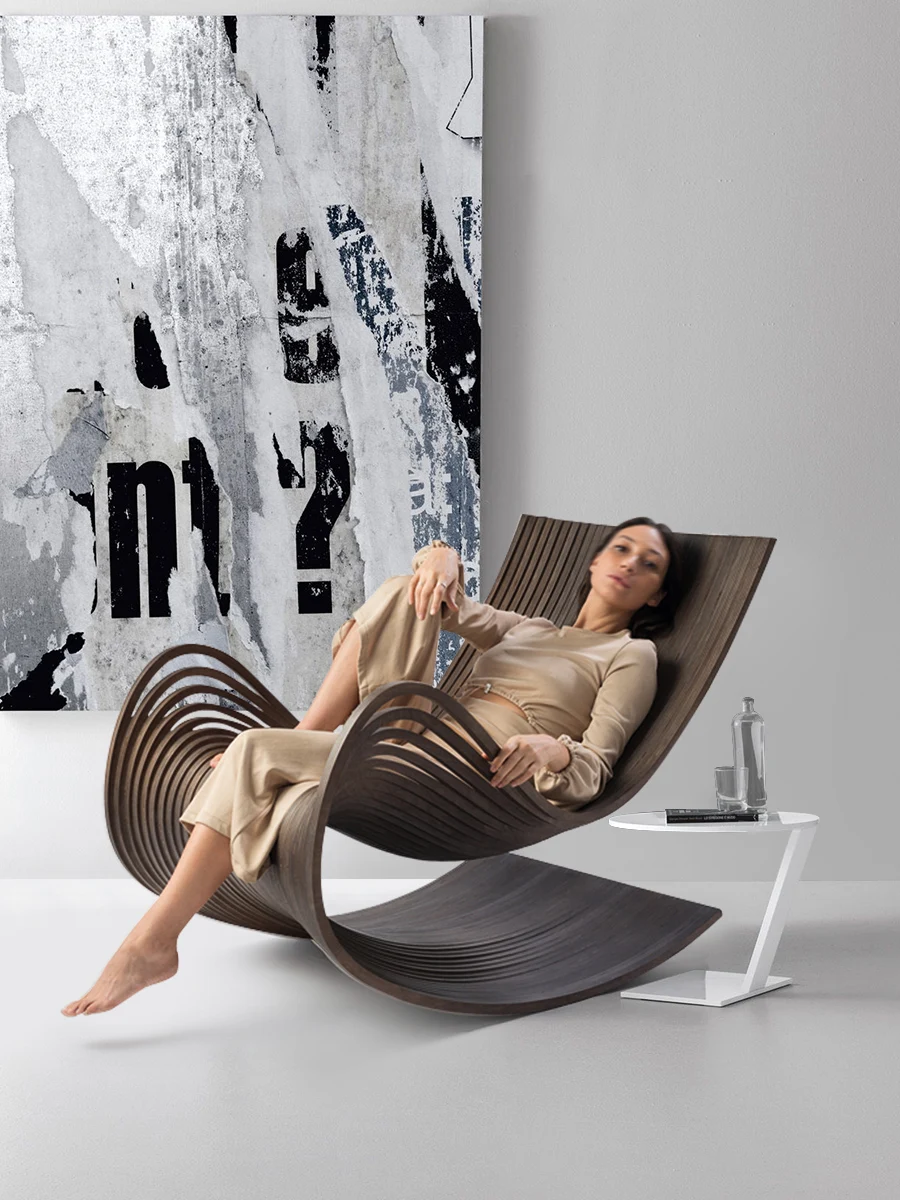 

Итальянское дизайнерское художественное кресло для отдыха, кресло из цельной древесины, кресло с откидывающейся спинкой и индивидуальным дизайном