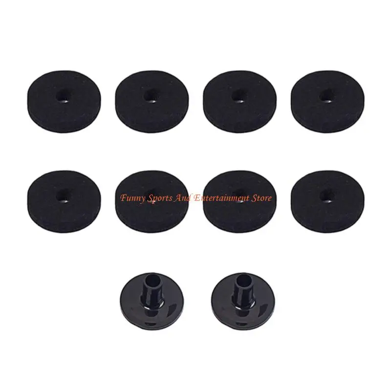 C4DE Drum Felt Bottom Cover Set Made From Resilient Plastic For Optimal Sound Control