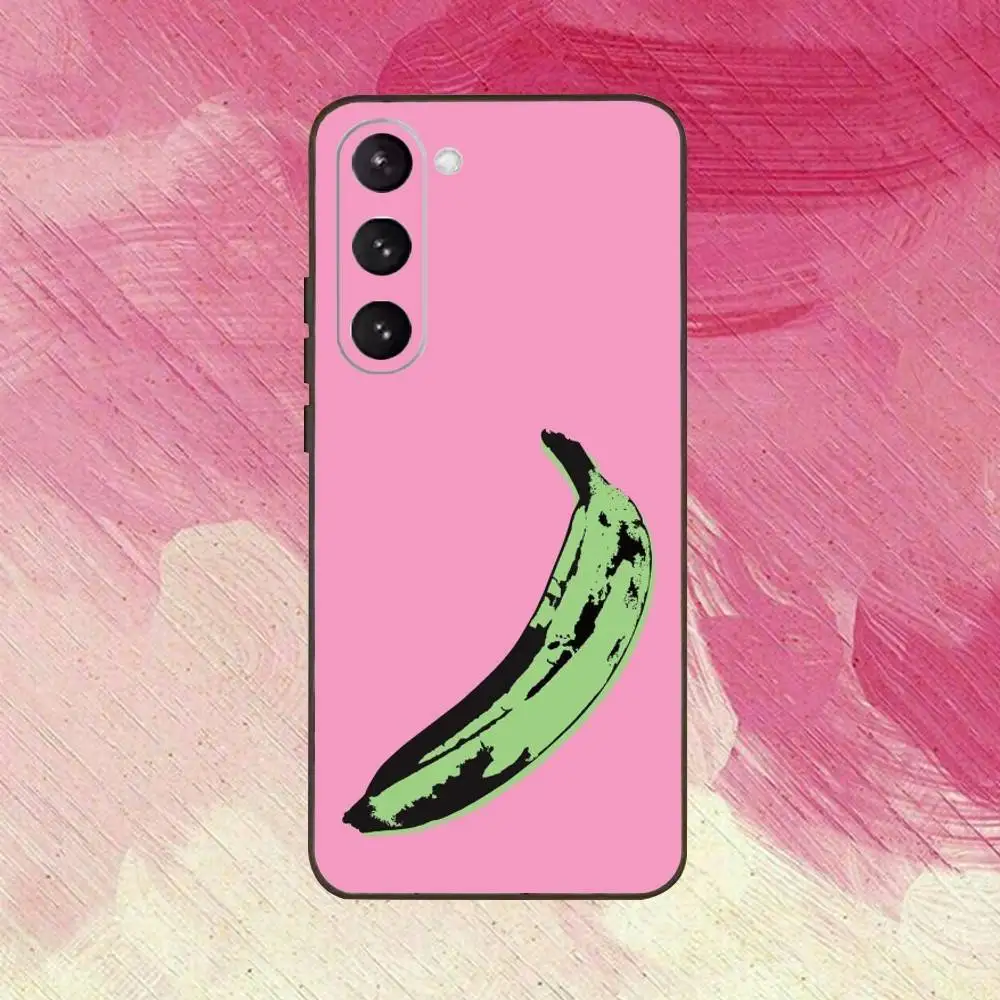 A-Andy W-Warhol Art Banana Telefoonhoesje voor Samsung Galaxy A73,A72,A71,A70,A53,A52,A51,Anderen Zachte Zwarte Cover