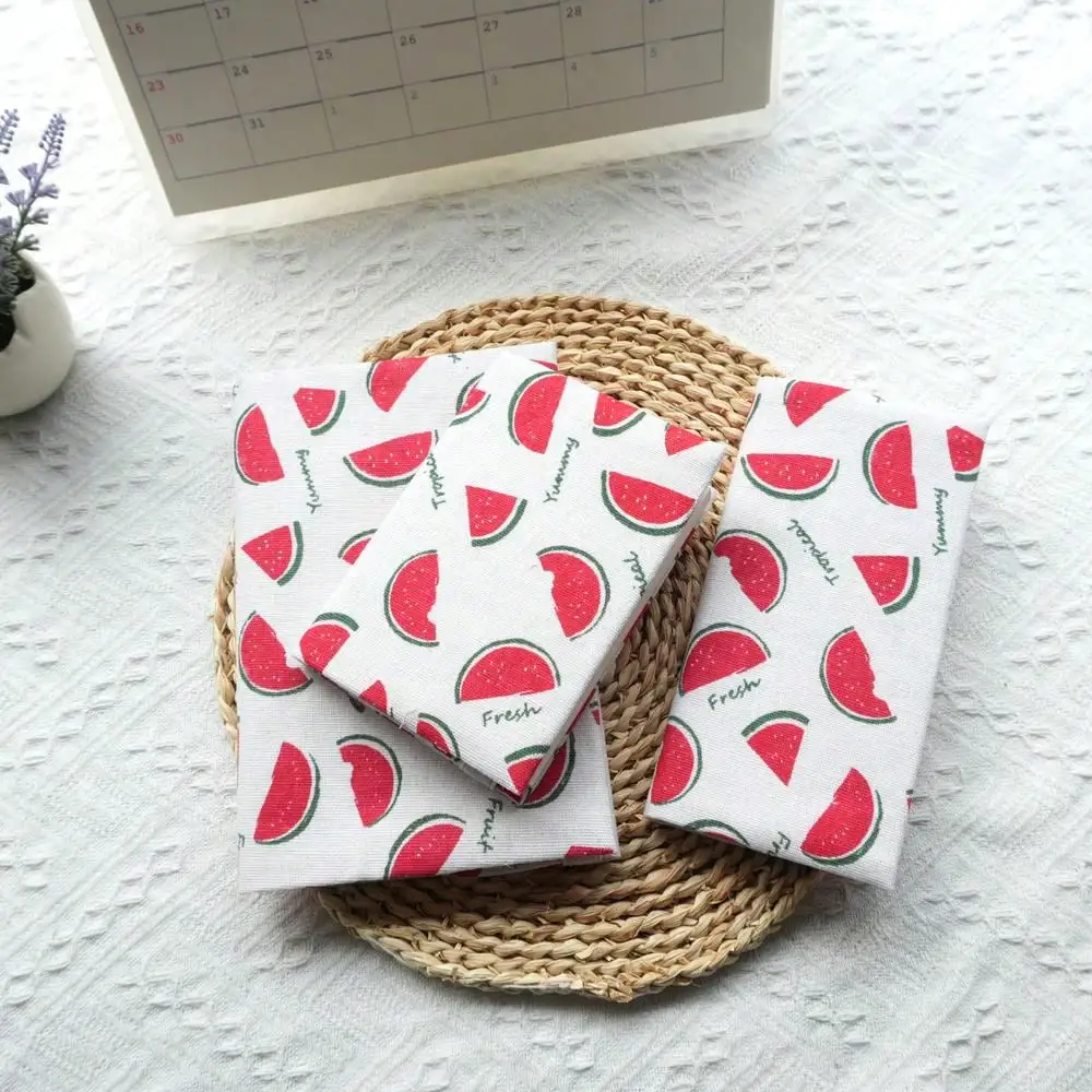Fromthenon 1PC A5 A6 Weeks Summer Watermelon Cloth Book Cover Planner Case Cover Protective Shell Office Stationery Supplies