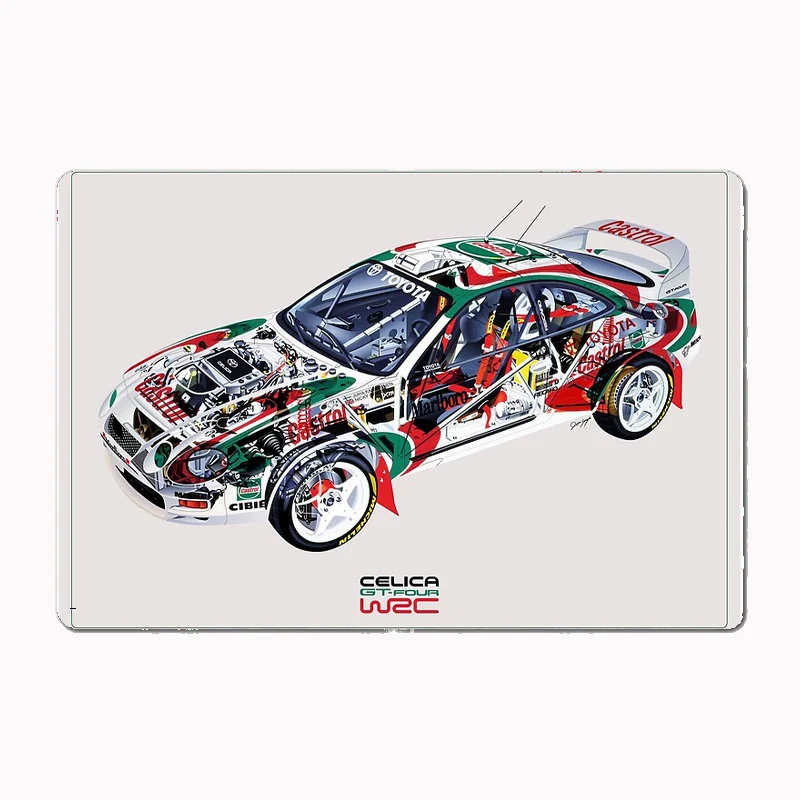 Celica Gt-four Wrc Cutaway Artwork Car Metal Sign Poster Garage Room Decor Custom Tin Home Decor Wall