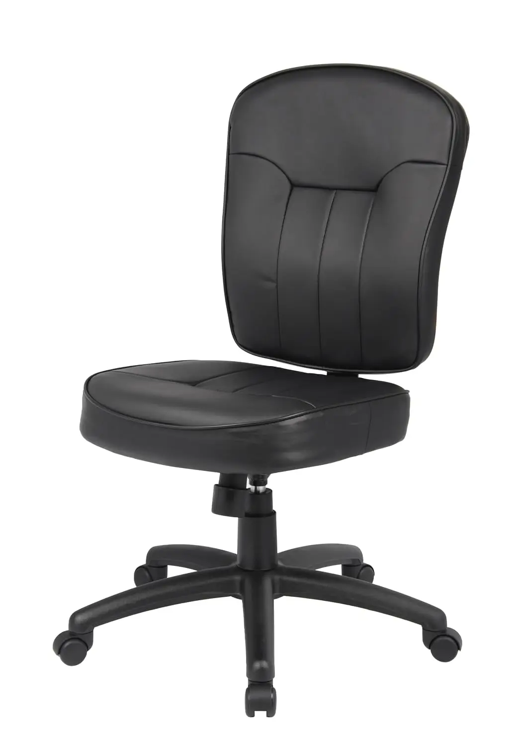 Leather Adjustable Armless Task Chair Ergonomic Swivel Office Computer Desk, Customized