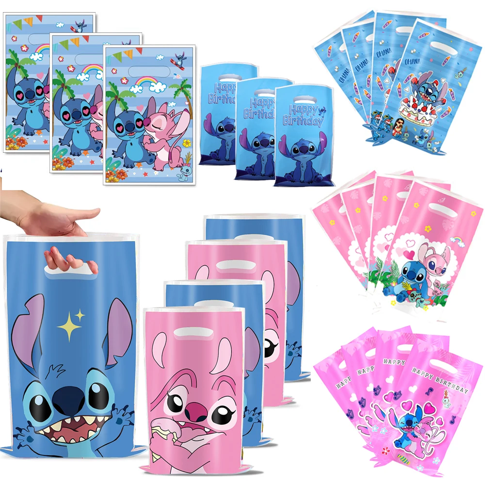 10/20/30/40/50PCS Cartoon Stitch Birthday Party Gift Bag Return Gift Bag Candy Bag for Kids Boys Girls Baby Shower Supplies