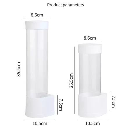 Self-Adhesive Water Dispenser Cup Holder Dustproof Punch Free Paper Cup Organizer Fits 4-8oz Cups for Hospital Waiting Room