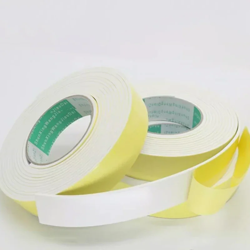 1Roll White Self Adhesive Sponge Seal Strip Width10 15 20mm Thick 2 3 5mm Single Sided Adhesive EVA Foam Anti-collision Gasket