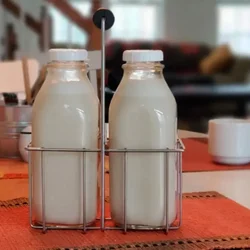 Milk Glass Bottles Wholesale Bottle Jug Vintage Lids Container Jars Jar Small 1000Ml Drinking Reusable With