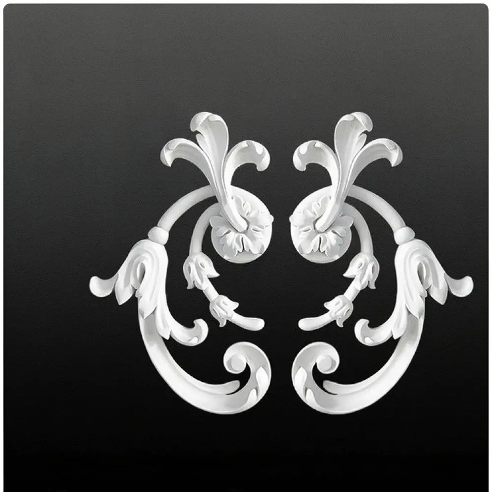Premium PU Decorative Corner Molding French Aesthetic Wall Applique Classic Relief Ornament For Interior Framing