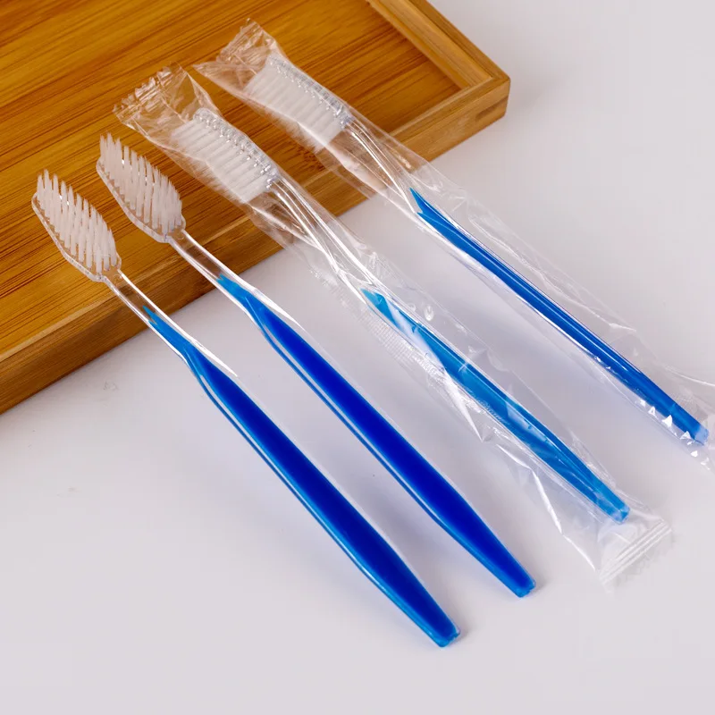 Free Shipping Disposable Toothbrush Mixed Color Independent Transparent Packing for Hotel Supplies Travel Personal Cleaning Care