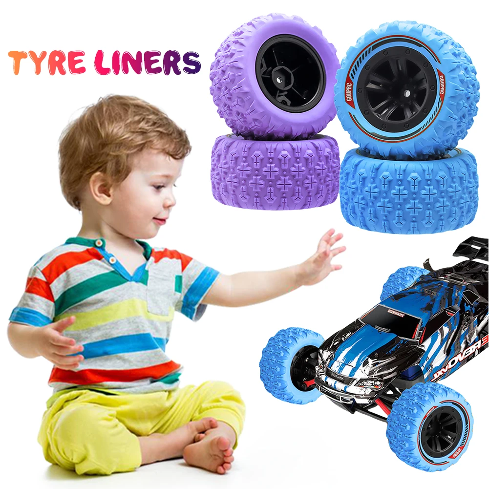 

4Pcs 12mm Hex RC Wheel Tires Set Swamp Claw Mud Terrain Tires Wheels Tires for 1/14 1/16 RC Car Crawler Buggy Truck