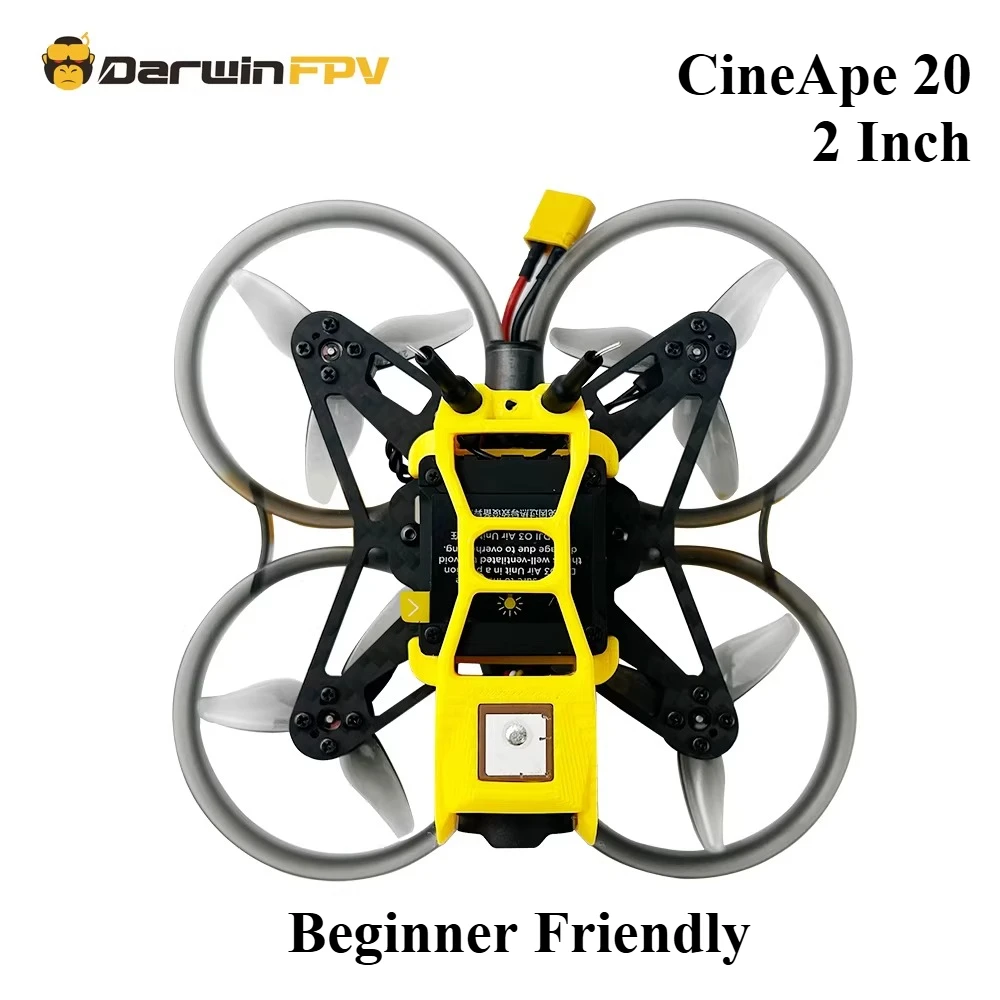 

Для начинающих: DarwinFPV CineApe 20, 2-дюймовый фантомный дрон с канальным двигателем, стабильный полет, компактный дизайн, плавное управление, запчасти для FPV-моделей.