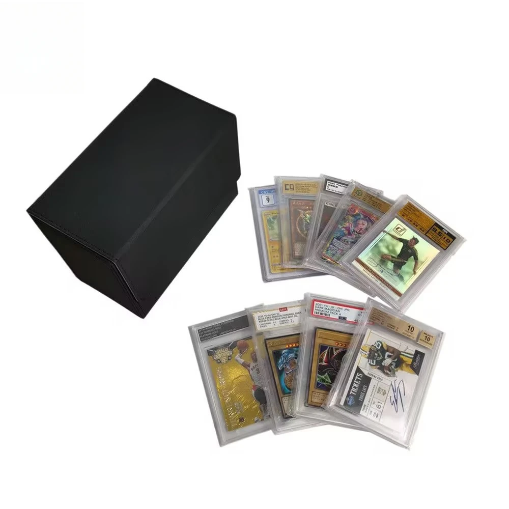 

PU Leather Tarots Case Card clip storage box NBA star card Pok é mon game king card collection, PSA rating card, card brick box