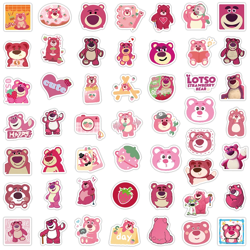 

10/30/50PCS Kawaii Cute Lotso Cartoon Graffiti Stickers Creative Decals Kids Toy Gift Decoration Refrigerator Scooter Water Cup