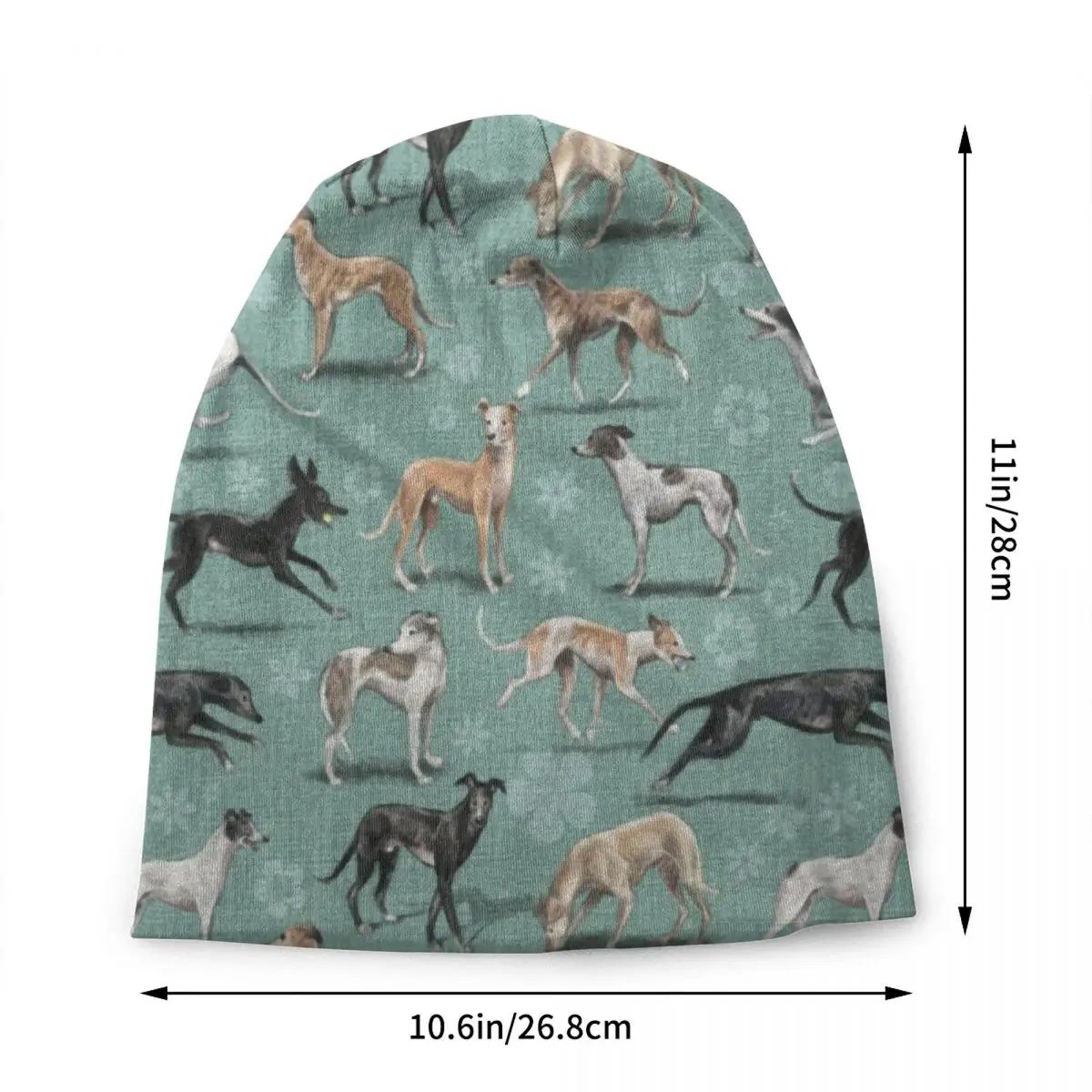 Cute Greyhound Dog Skullies Beanies Caps Unisex Hip Hop Winter Warm Knitting Hat Adult Whippet Sighthound Bonnet Hats