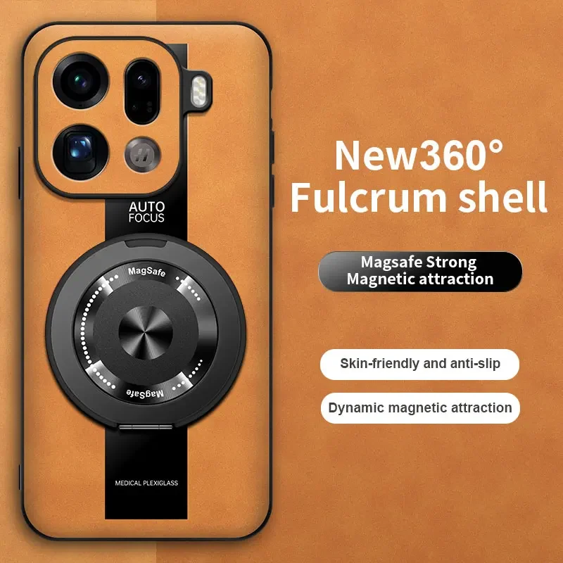 لهاتف OPPO Find X9 Pro X8 حافظة أنيقة 360 ° غطاء دوار من الجلد الفاخر صديق للبشرة ومضاد للسقوط لهاتف OPPO Find X8 Ultra #5