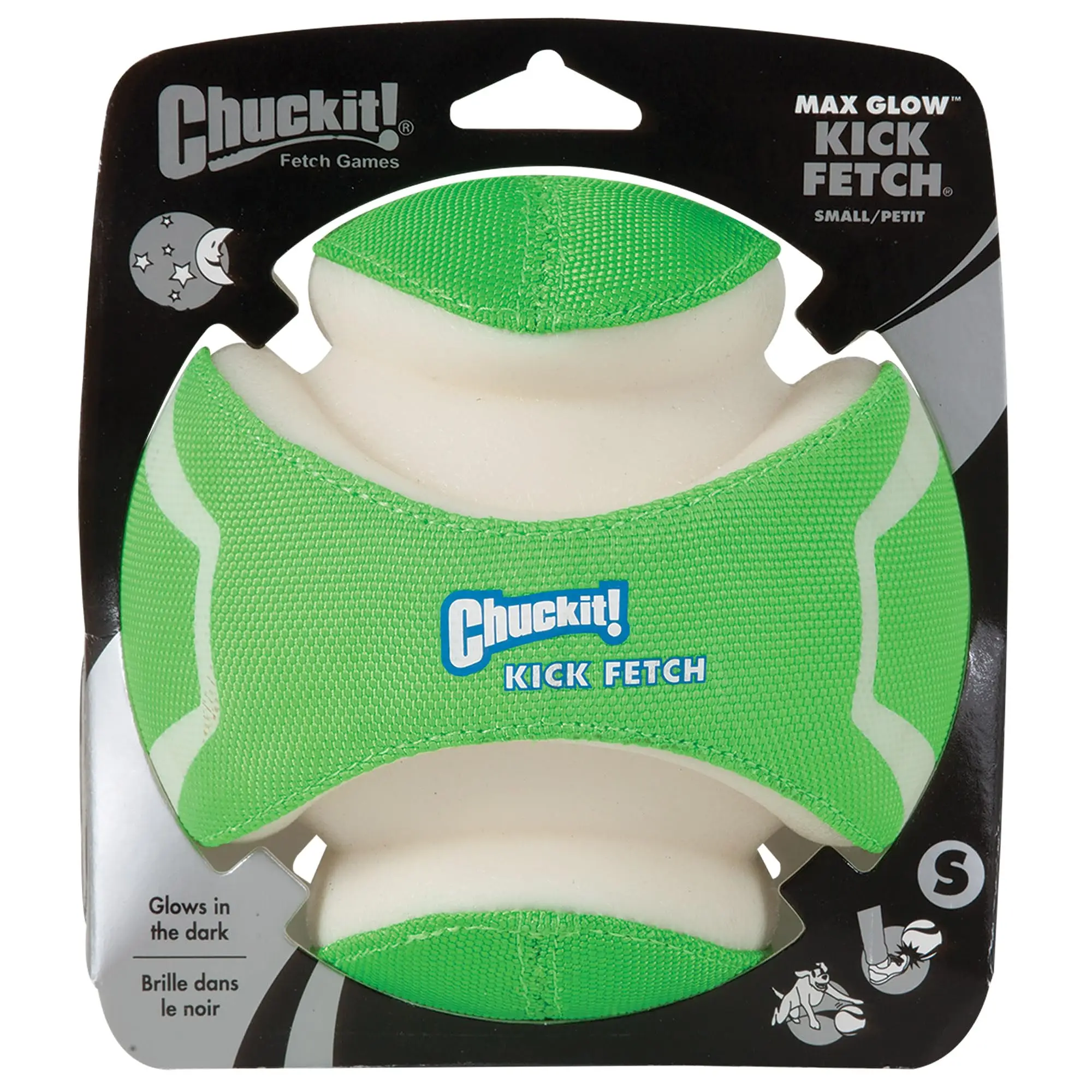 ChuckIt! Kick Fetch Dog Toy Ball, Glow In The Dark