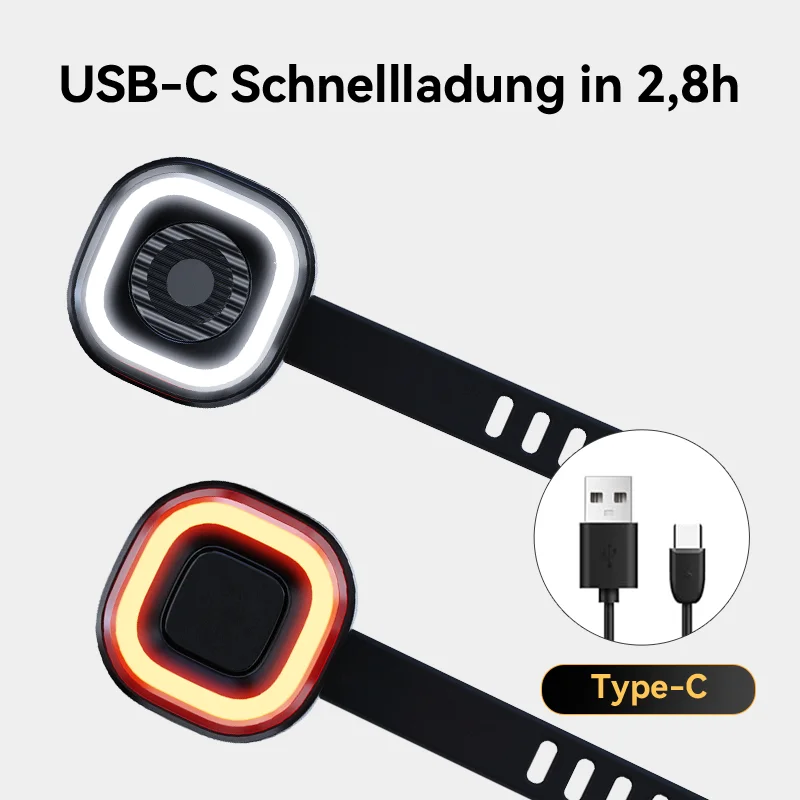 30Lux Fahrrad Vorder- & Rücklicht Set, StVZO blendfrei, IPX5 wasserdicht, USB-C wiederaufladbar, lange Laufzeit für MTB Rennrad – Detail 7