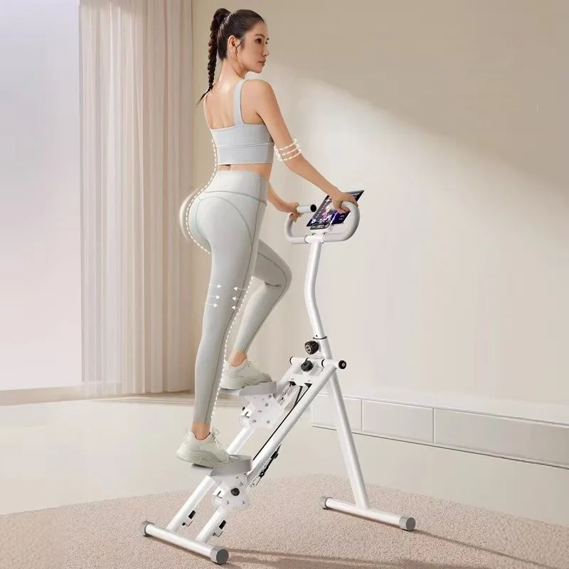 Multi-function Foldable Stair Climber Machine Fitness Stair Exercise Mountaineering Silent Machine In-Place Stepper for Home Use