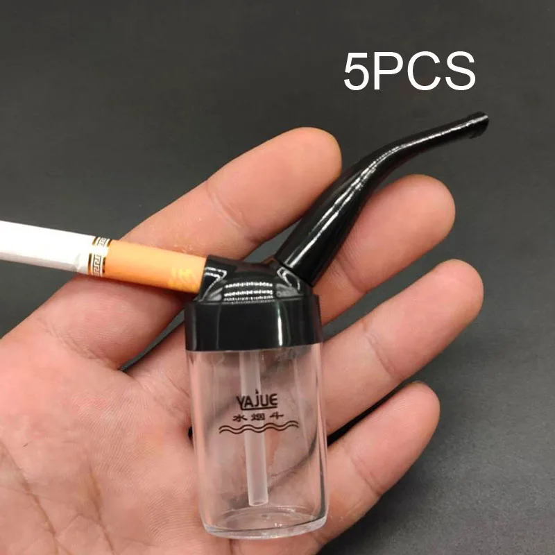 5PCS Pipe Smoke Smoking Pipe Pipas Mini Hookah Filter Water Pipe Men\'s Cigarette Holder Smoking Accessories Gadgets for Men Gift