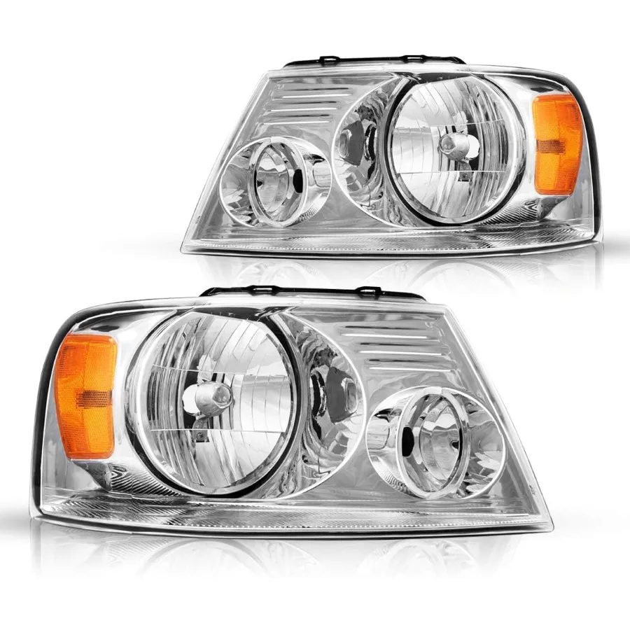 

Headlight Assembly for 2006-2008 F150 2004 F150 2006 Mark LT Compatible with Front Headlight Housing Amber Reflector Clear Lens