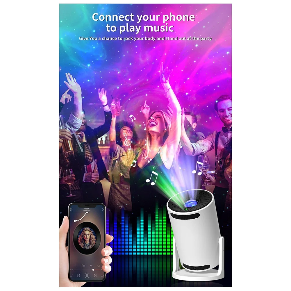 ABXHA Kxm-006 كشاف ضوء كوكب مصباح إسقاط ضوء الليل ثقوب سوداء الأرض القمر السماء الإضاءة عن بعد سمّاعات بلوتوث