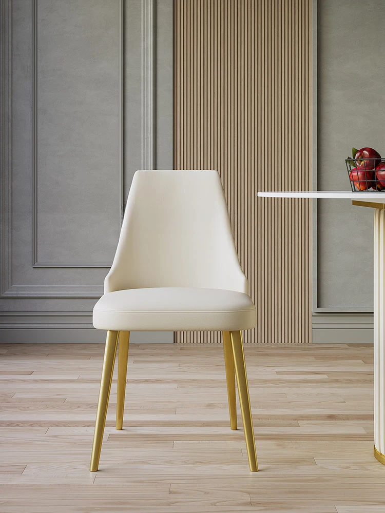 Dining Chair Home Light Luxury and Simplicity Modern Armchair Creative Leather Dining Chair