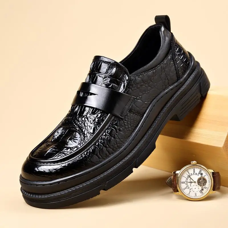 

New men's derby shoes round head lace-up business dress shoes luxury dress shoes