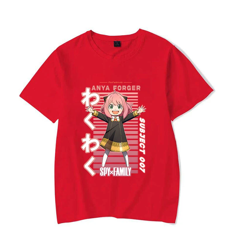 Hot New Anime Anya Forger Printing T-shirt Women Summer Fashion Tees Round Neck T-shirt Anime Short Sleeve Shirt