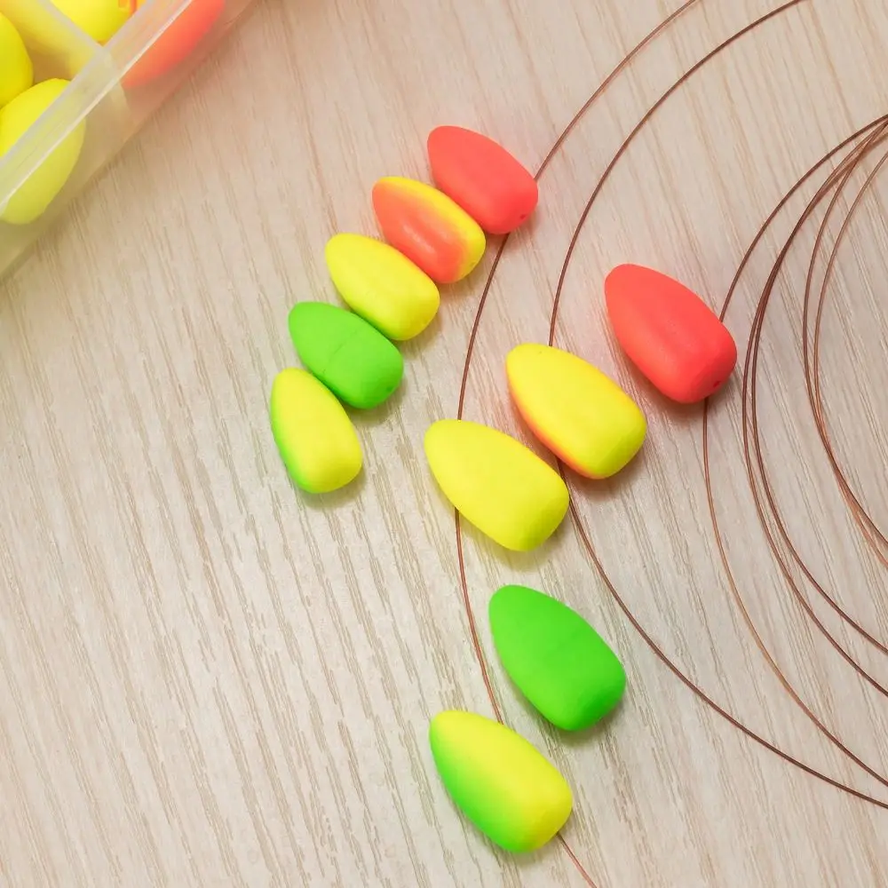 30pcs Foam Fishing Float Fishing Foam Float High Sensitivity Conical Shape Fishing Foam Bobber Foam Eye-catching