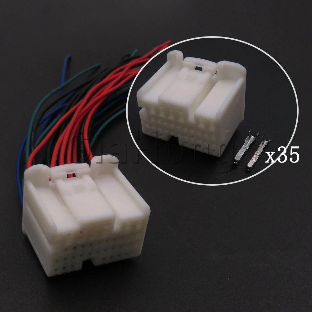 1 Set 35 Ways Car Starter Cable Connector for Toyato 1674928-1 Auto ECU Controller Wiring Socket with Wires