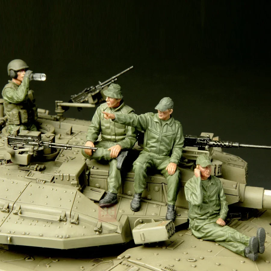 MENG-kit de modelismo de plástico, soldado ensamblado, HS-002, IDF, grupo de miembros del tanque, escala 1/35