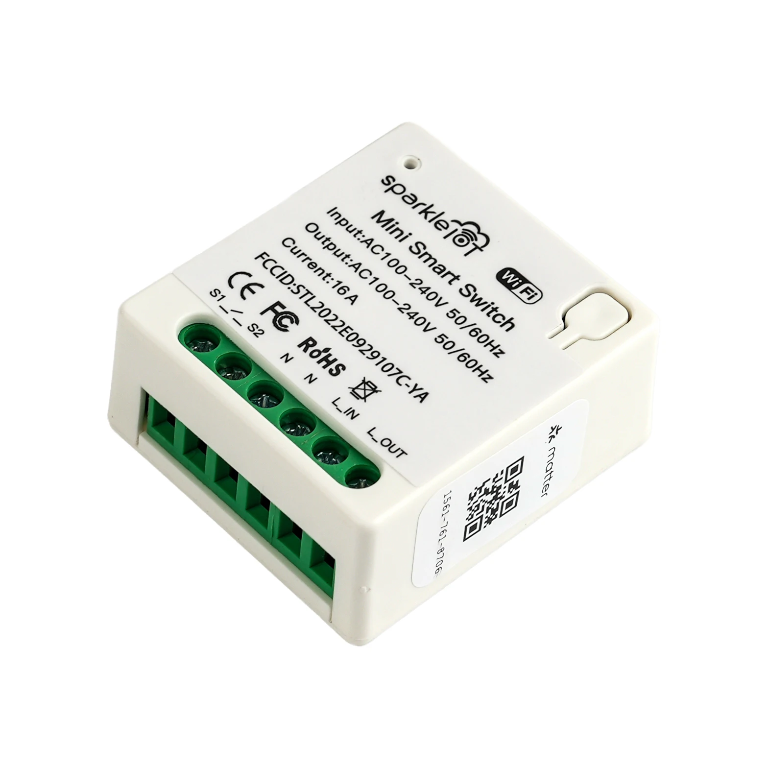 Matter 16A WiFi mini Smart Switch Pass-through Disconnect Dual Control Outletorks Work With Apple HomeKit Alexa Google