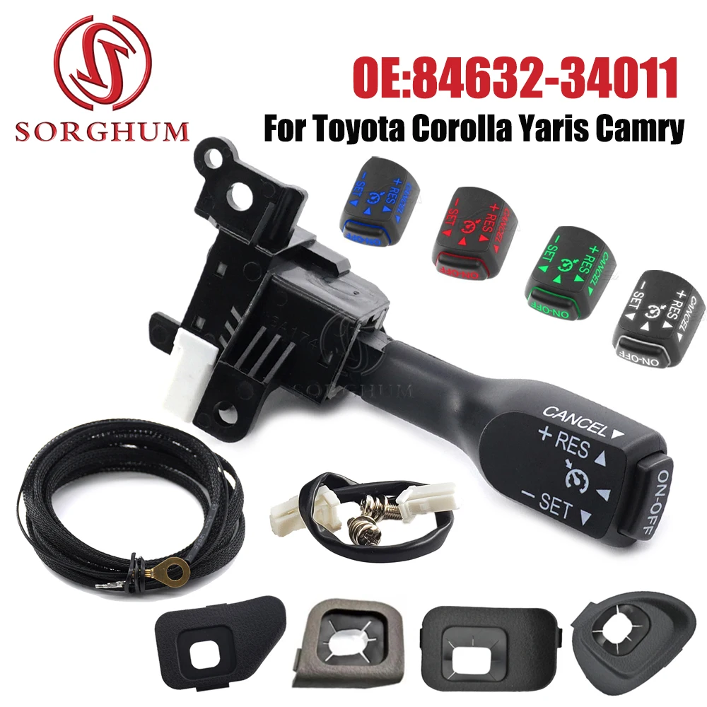 SORGHUM Good 84632-34011 Cover Cruise Control Cover 45186-02310 For Toyota Corolla Yaris Camry RAV4 Electronic Cruise Switch