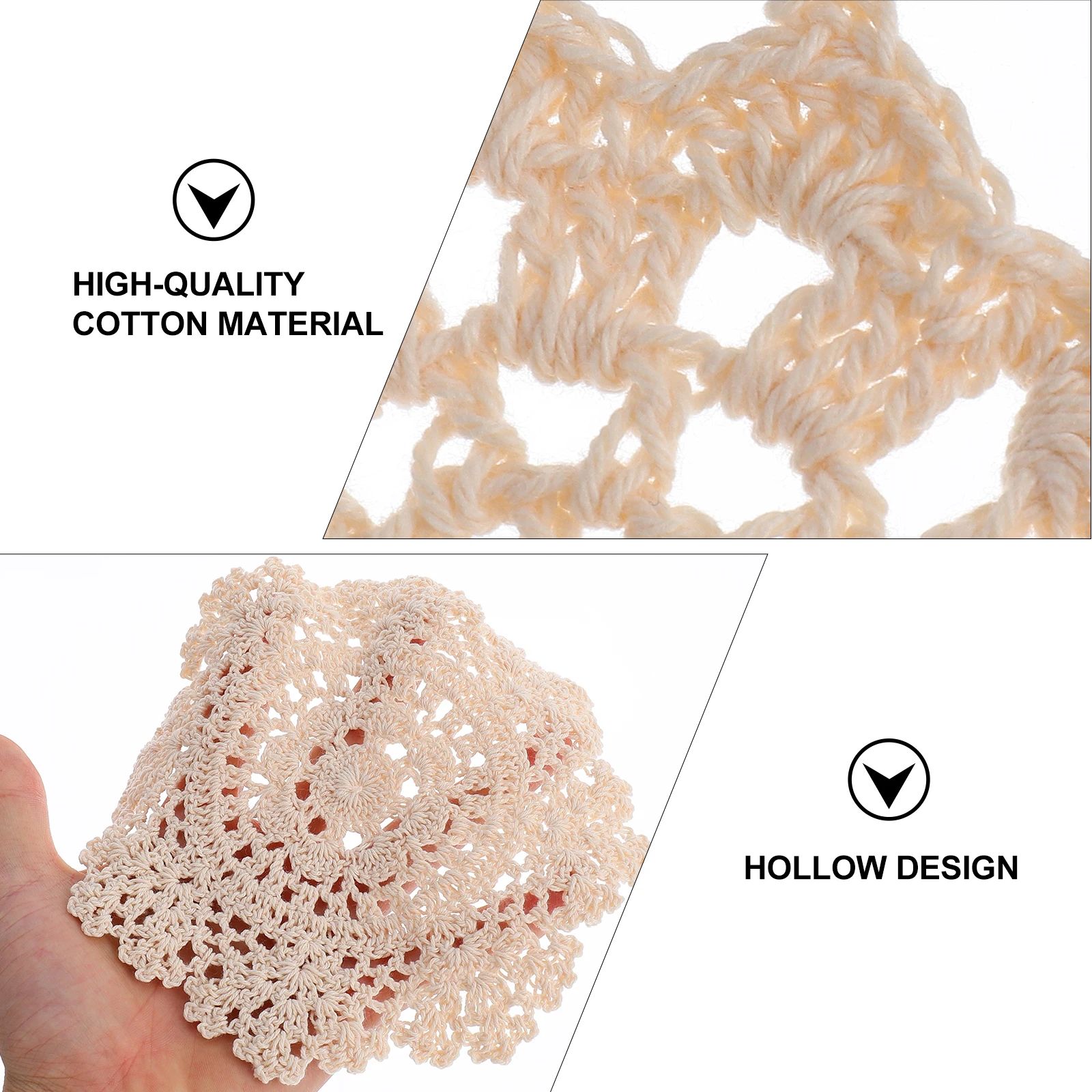 

24pcs Handmade Crochet Flowers Cotton Lace Appliques Diy Embellishments For Headbands Hats Scrapbooks Wrapping Decor Crafts