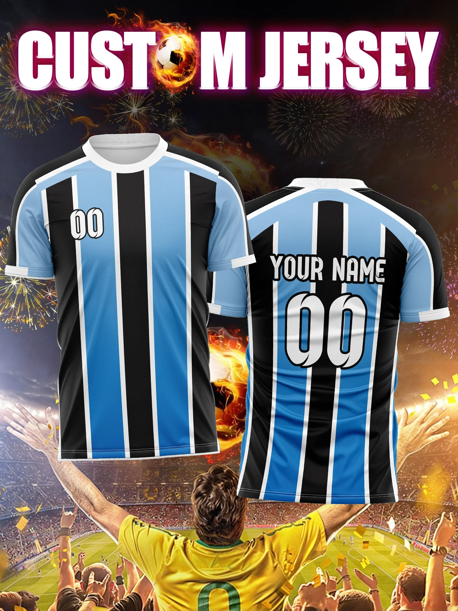 

Футболка для болельщиков с индивидуальным изображением, номером и именем, ультра-футболка для фанатов, персонализированная одежда для поддержки команды