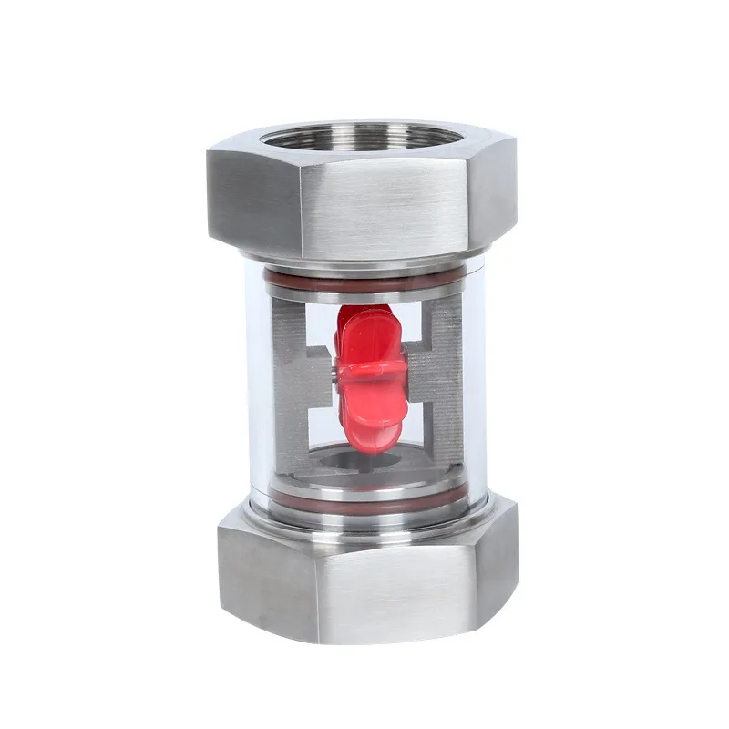 For Stainless Steel Tubular Water Flow Indicator Threaded Through Oil Flow Indicator To Observe The Water Flow Meter