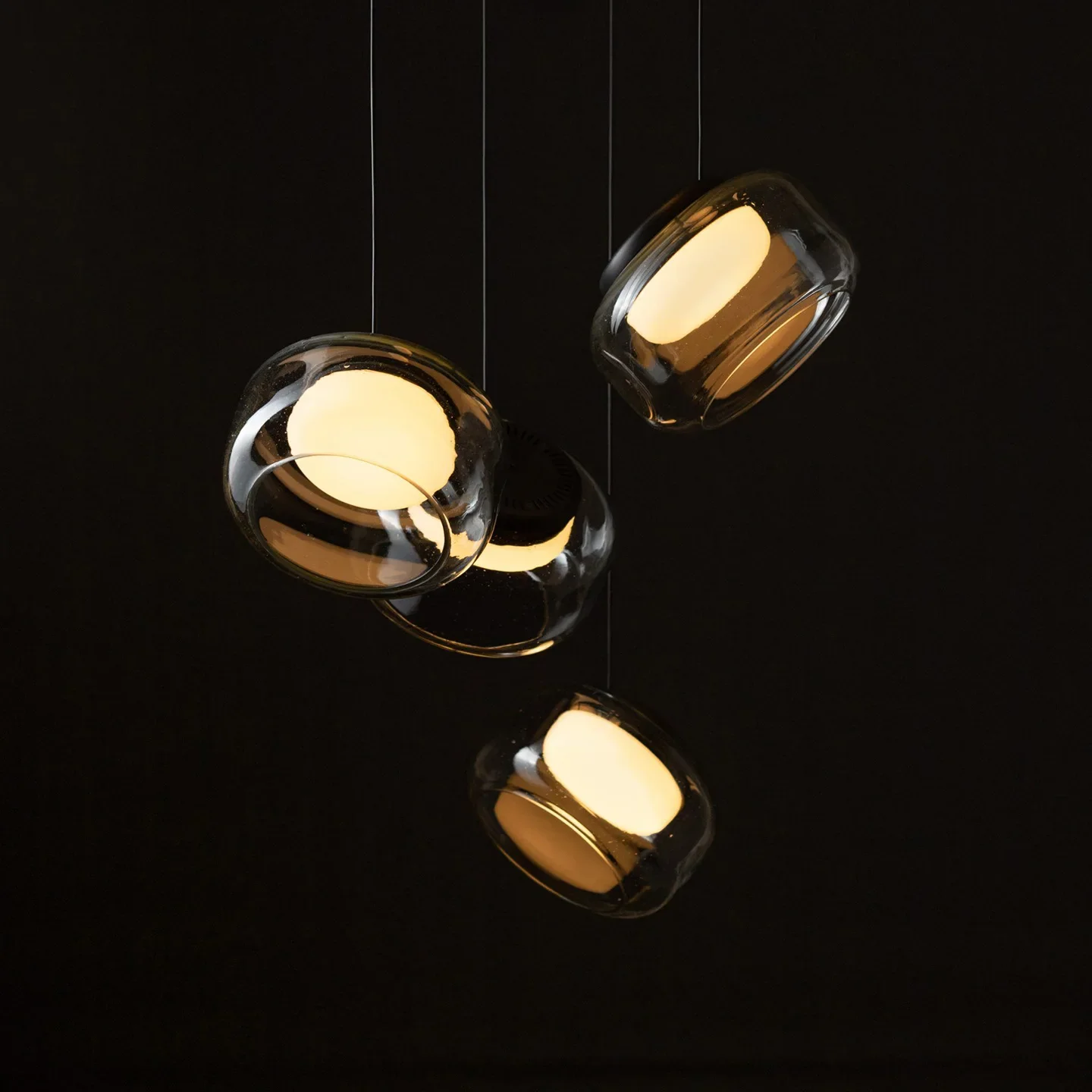 Italian design marble glass chandelier, hotel bedroom headboard decoration pendant, decorative creative art small lamp