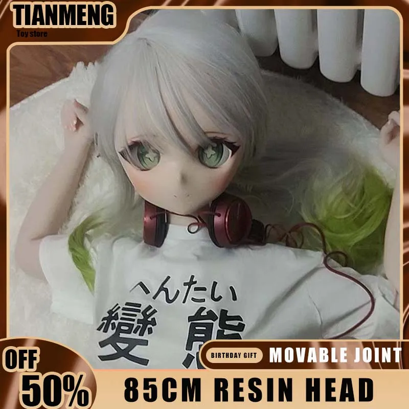 

RENHEYUOU 85 см BJD кукла мобильная смоляная голова мультяшная игрушка модель куклы персонаж мягкий материал аниме кукла резьба комната в помещении