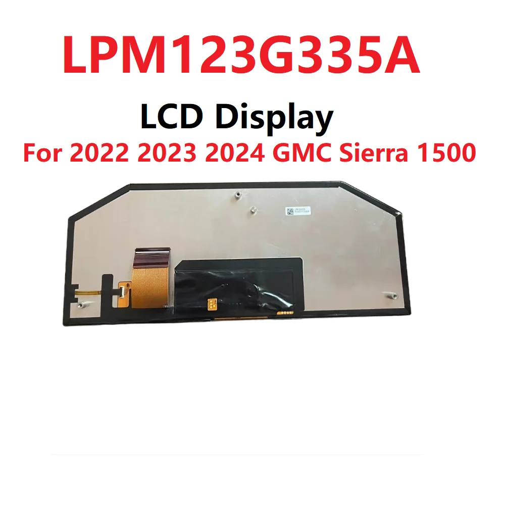LPM123G335A 12.3 Inch LCD Display For 2022 2023 2024 GMC Sierra 1500 Instrument Cluster Screen Replacement