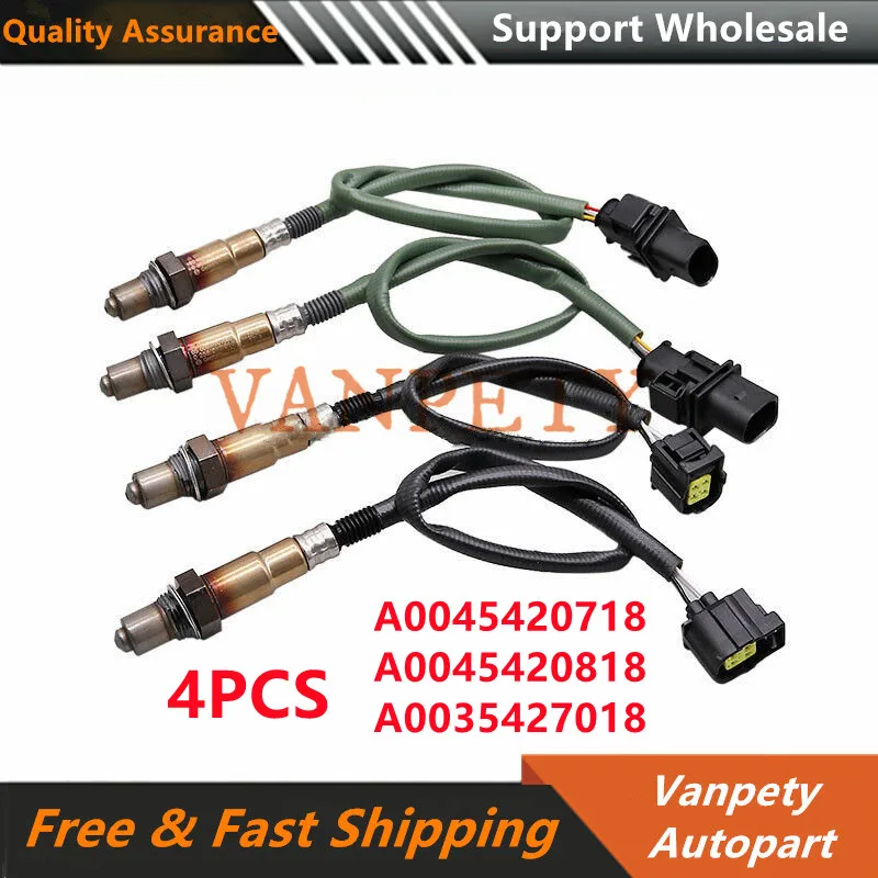 4PCS A0045420718 Front Rear Lambda Oxygen O2 Sensor A0045420818 A0035427018 for MERCEDES-BENZ W204 W212 S212 X164 X204 W251 V251