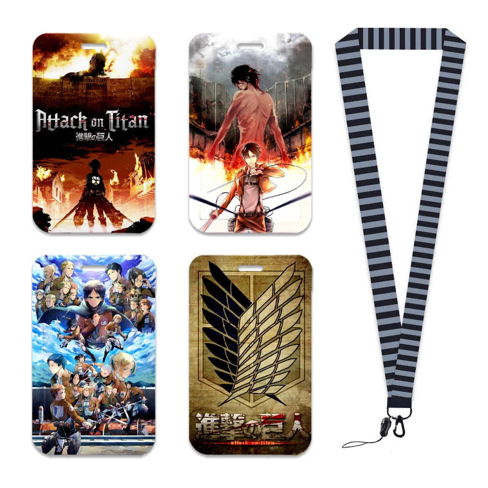

Popular Japanese Anime Lanyard For Keys Chain ID Credit Card Cover Bus Card Holder Charm Badge Holder