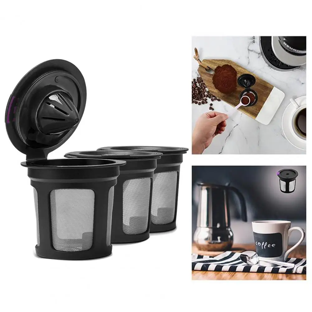 Coffee Filter Cup PP Reusable Eco-friendly Economical Drip Refillable Capsule Filter Cup for Filtered Coffee Drip Coffee Filter