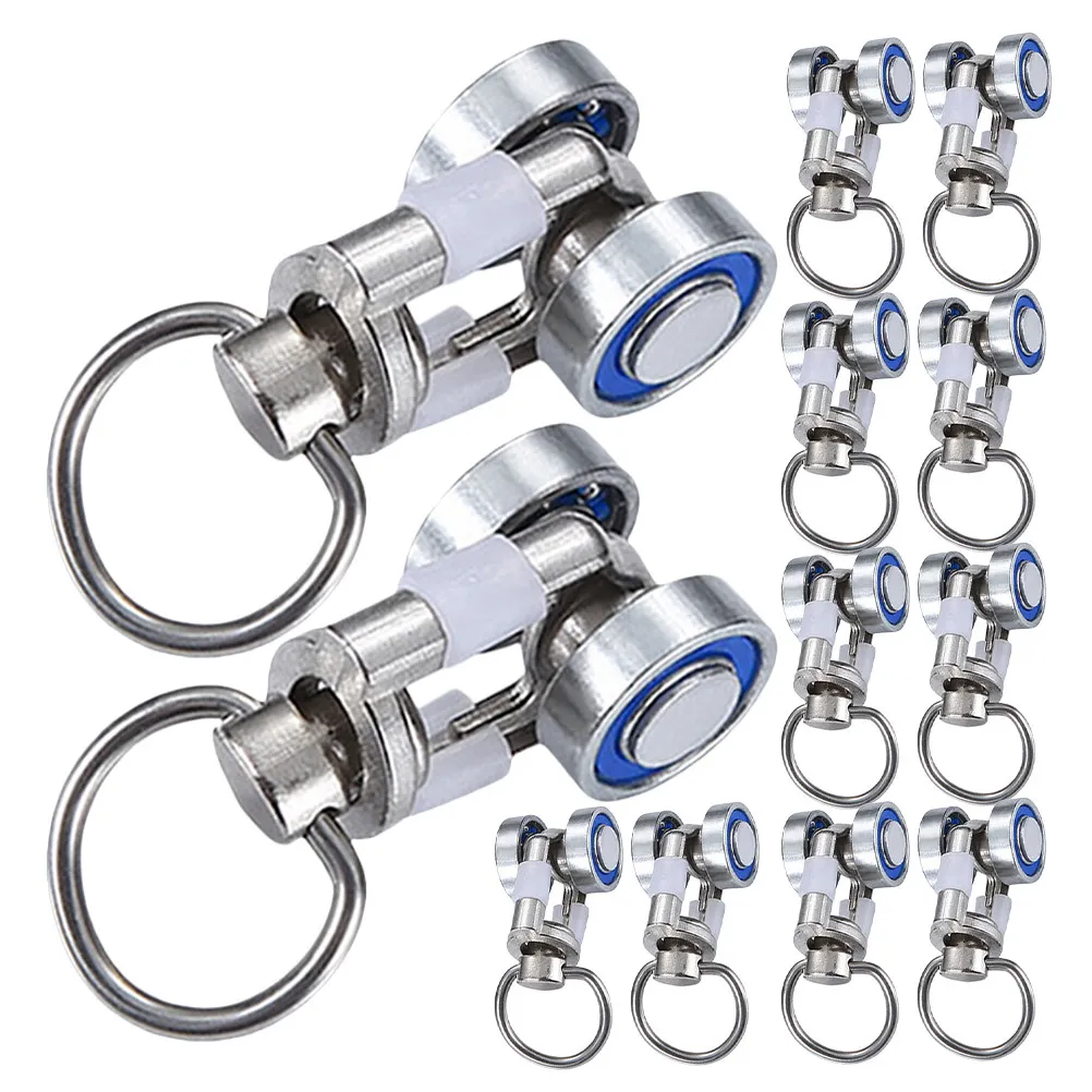 

20 шт. роликов для карнизов из цинкового сплава, сверхпрочные, для раздвижных оконных штор, бесшумные, плавное скольжение, для дома и офиса