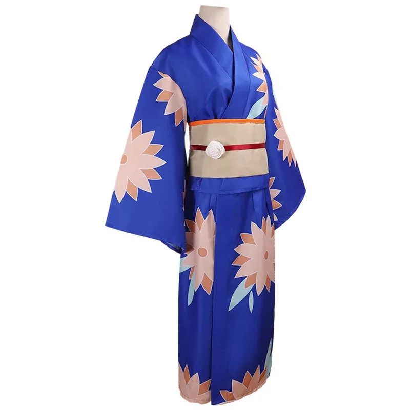 

ABC123Аниме Токио Мстители Эмма Косплей Костюм Синее японское кимоно Полный костюм Прекрасная женщина Девушка Хэллоуин Карнавал; 3,f'6,h.7;j