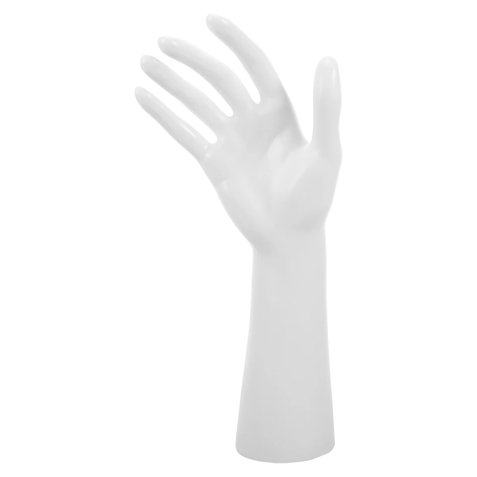 Hand Model Props White PVC Short Tilt Hand Mannequin Jewelry Holder for Bracelet Design Sturdy Practical