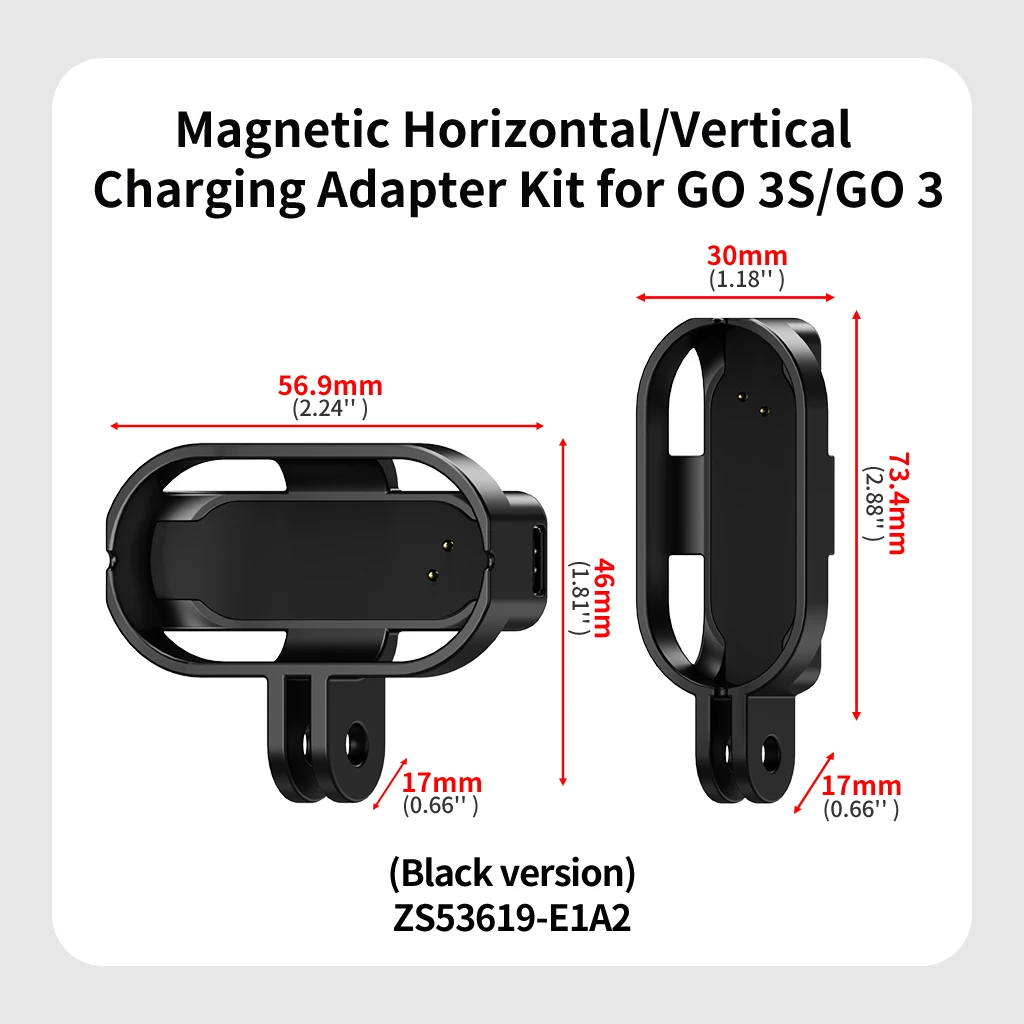 Go 3S Magnetisches Halterungsset, Lade-Vertikal-Horizontal-Adapter für Insta360 Go 3, Schnellverschluss-Schutzhülle, Kamerazubehör – Detail 21